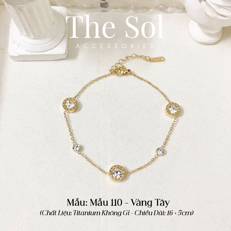  Lắc Tay Titan La Mã Ngọc - Mẫu 110 