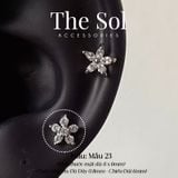  Khuyên Tai Thép Xi Mạ Unisex Mini Dia Flower - Mẫu 23 