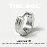  Khuyên Tai Titan Unisex Harsh Thick - 2 Lines - Mẫu T99 