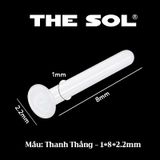  Khuyên Thủy Tinh Unisex - Thanh Thẳng 