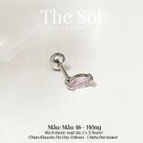 Khuyên Tai Thép Xi Mạ Mini Leaf - Mẫu 46 