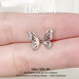  Khuyên Tai Thép Xi Mạ Half Butterfly - Mẫu 80 