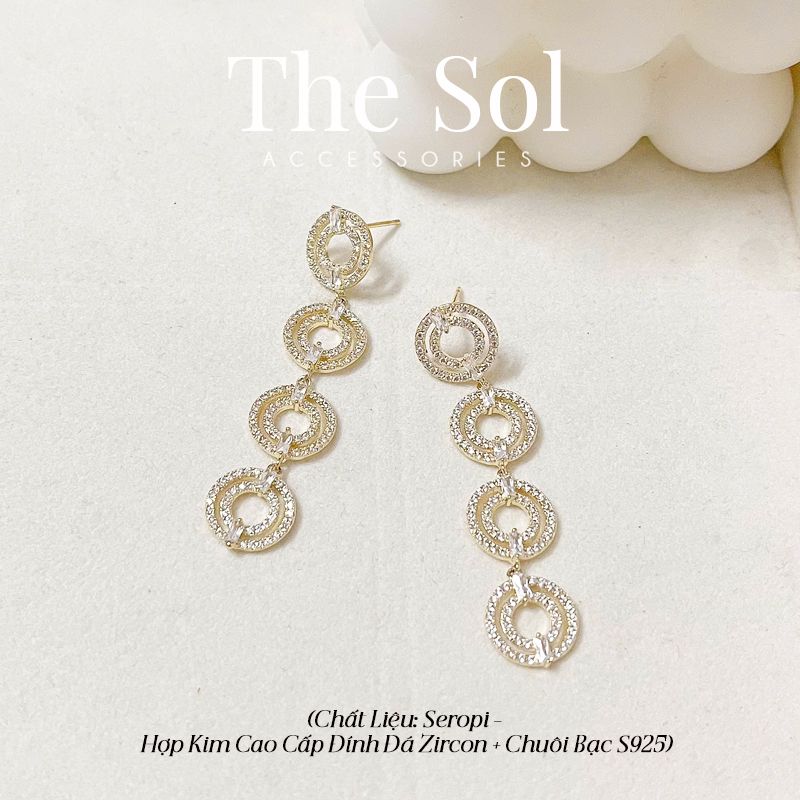  Bông Tai Seropi Five Golden Circles 