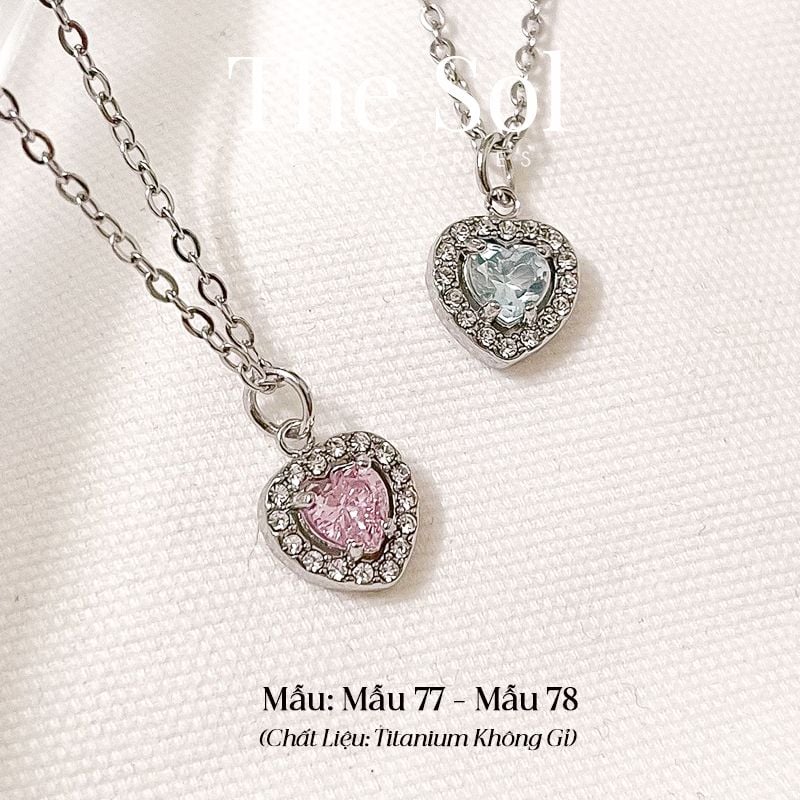  Dây Chuyền Titan Pinky Heart - Mẫu 77 