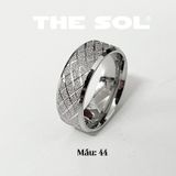  Nhẫn Titan Unisex Sand Rhombus - Mẫu 44 