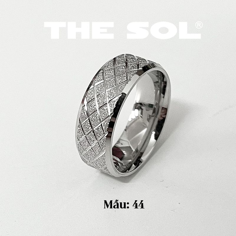  Nhẫn Titan Unisex Sand Rhombus - Mẫu 44 