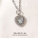  Dây Chuyền Titan Blue Heart - Mẫu 78 