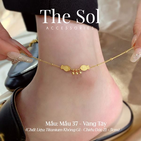  Lắc Chân Titan Double Fishes - Mẫu 37 