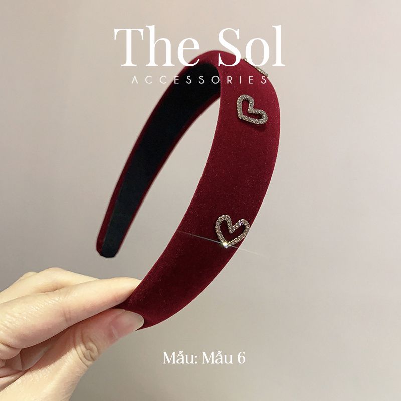  Cài Tóc Hàn Quốc Bling Heart In Velvet 