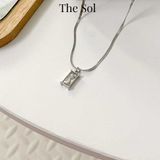  Dây Chuyền Titan Rectangle Diamond 