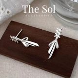  Bông Tai Hàn Quốc Silver Bow Tie 