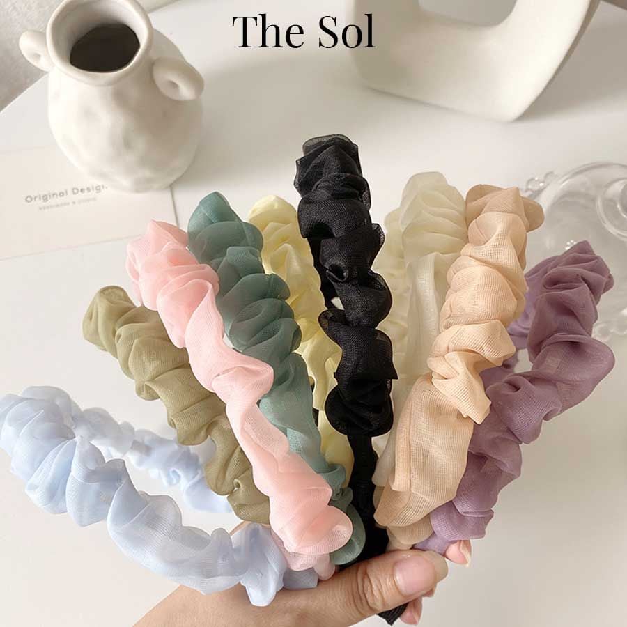  Cài Tóc Hàn Quốc Ruffled Chiffon 