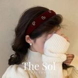  Cài Tóc Hàn Quốc Bling Heart In Velvet 
