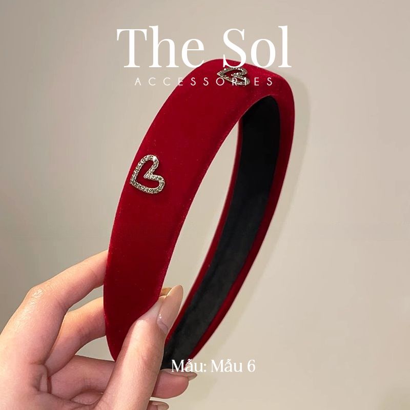  Cài Tóc Hàn Quốc Bling Heart In Velvet 