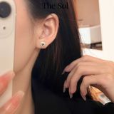  Bông Tai Hàn Quốc Mini Silver Heart 