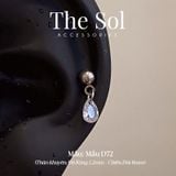  Khuyên Tai Titan Diamond Drop - Oval - Mẫu D72 