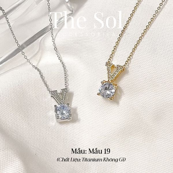  Dây Chuyền Hàn Quốc Diamond V 