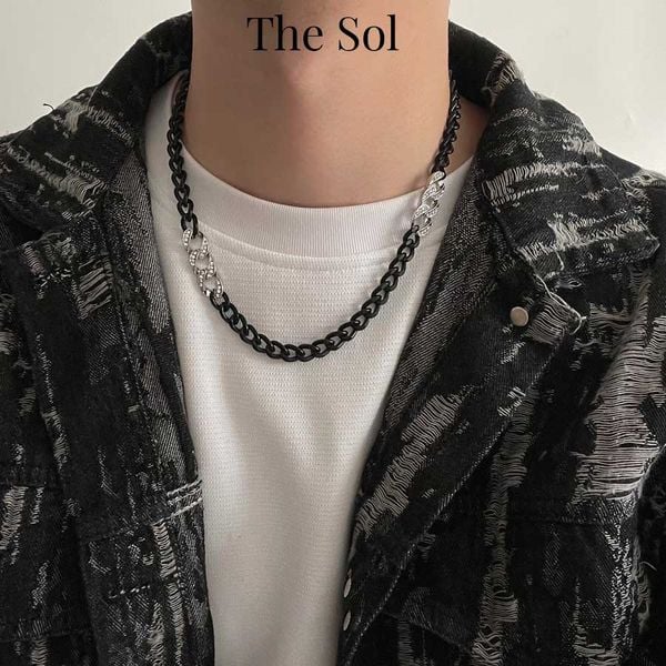  Dây Chuyền Titan Unisex Black Chain - Mẫu 22 