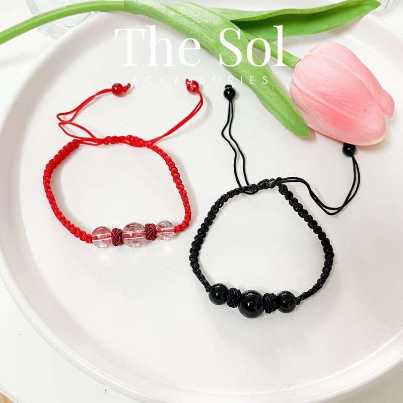  Lắc Tay Hàn Quốc Triple Crystal Gems 