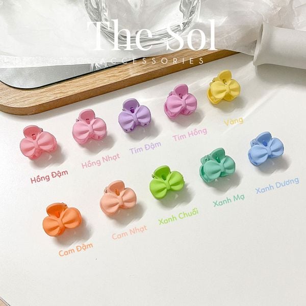  Kẹp Tóc Colorful Mini Bow - 1 Chiếc 