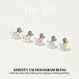 Khuyên Tai Titan Hologram Bling 