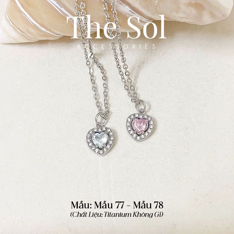  Dây Chuyền Titan Blue Heart - Mẫu 78 