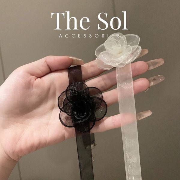  Choker Hàn Quốc Chiffon Rose 