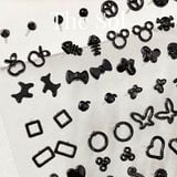  [SHOPEE] Bông Tai Nhựa Nhiều Mẫu Chuôi Su - Màu Đen 