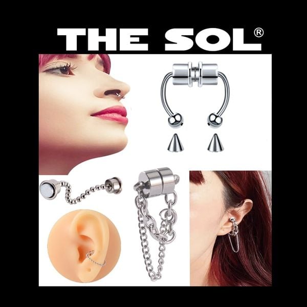  Khuyên Mũi Titan Nam Châm 