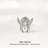  Khuyên Tai Thép Xi Mạ Dia Butterfly - Mẫu 84 