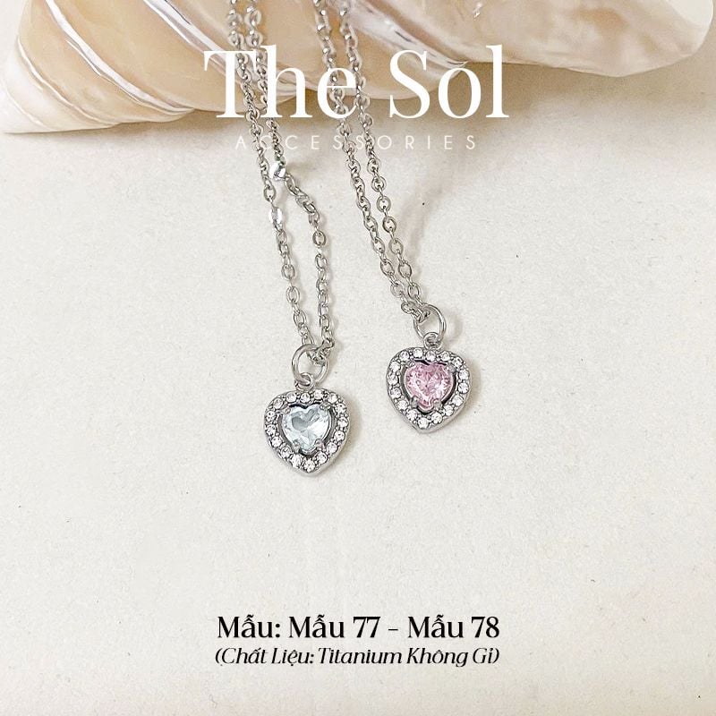  Dây Chuyền Titan Pinky Heart - Mẫu 77 