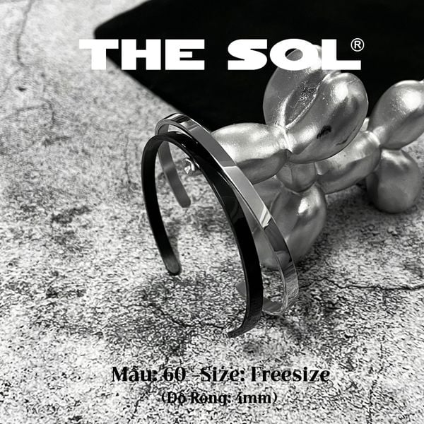  Vòng Tay Titan Unisex The Cuff - 4mm - Mẫu 60 