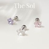  Khuyên Tai Titan Unisex Crystal Star 