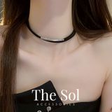  Choker Hàn Quốc Double Black Layer 