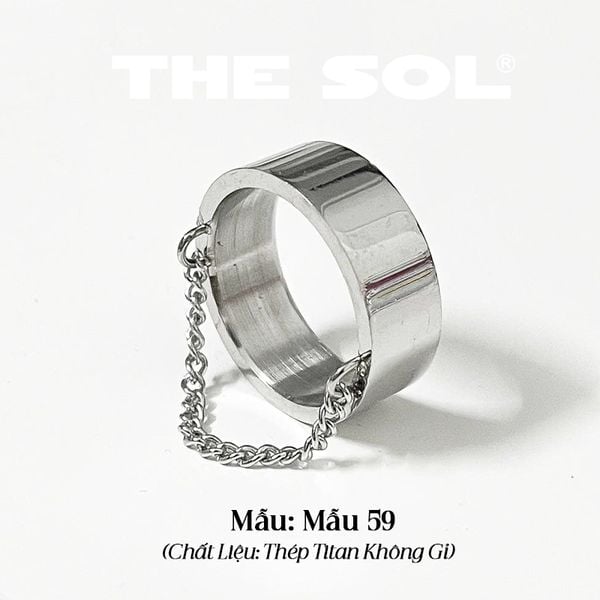  Nhẫn Titan Unisex Chain Basic - Mẫu 59 