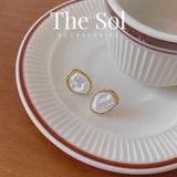  Bông Tai Hàn Quốc Baroque Pearl 