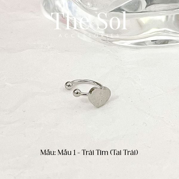 Kẹp Vành Hàn Quốc Kiểu 1 - The Heart (Tai Trái) 
