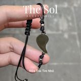  Lắc Tay Titan Couple Silver Heart - Dây Sáp 