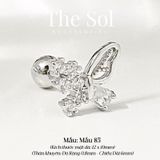  Khuyên Tai Thép Xi Mạ Dia Butterfly - Mẫu 85 