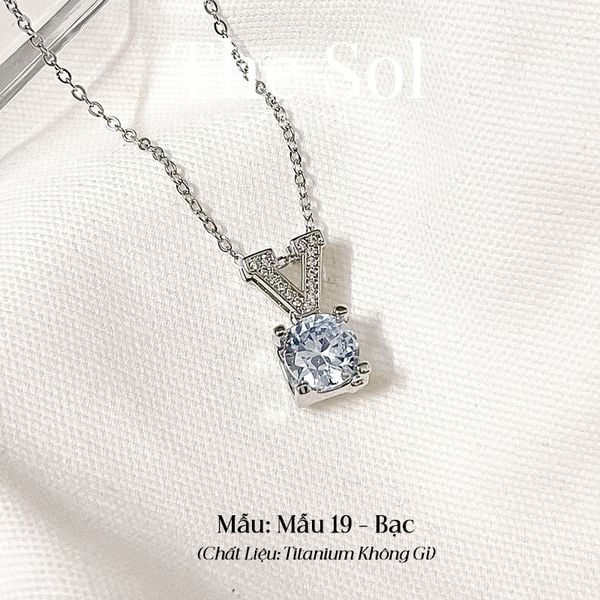  Dây Chuyền Hàn Quốc Diamond V 