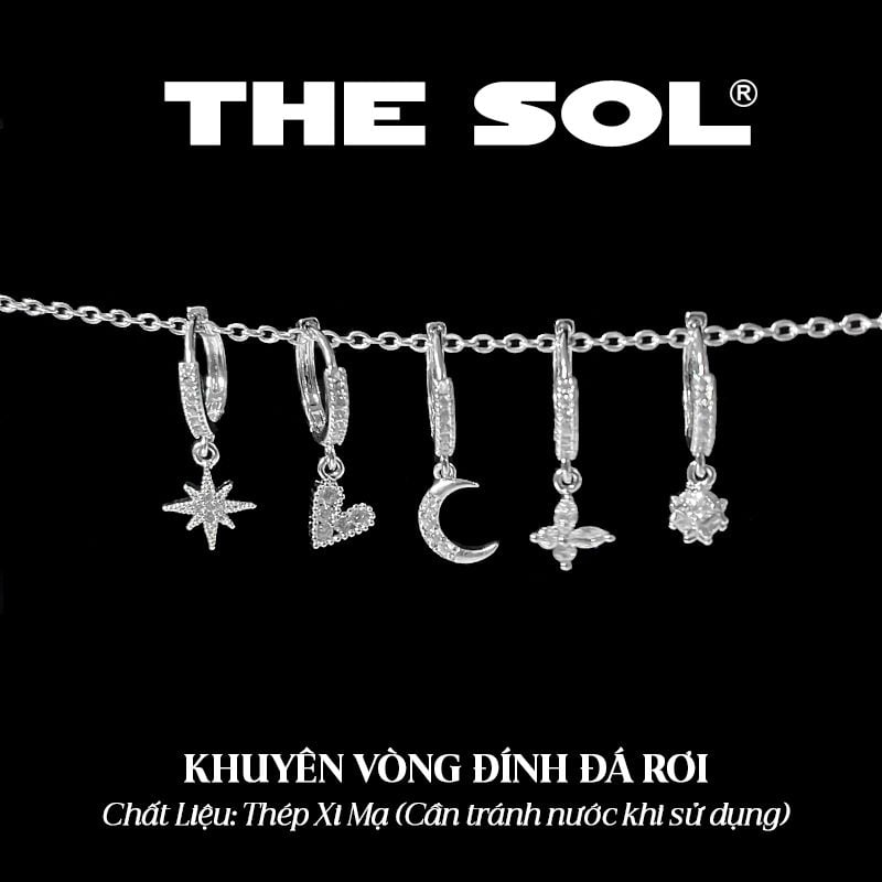  Khuyên Vòng Hợp Kim Đá Rơi Moon - Mẫu 183 