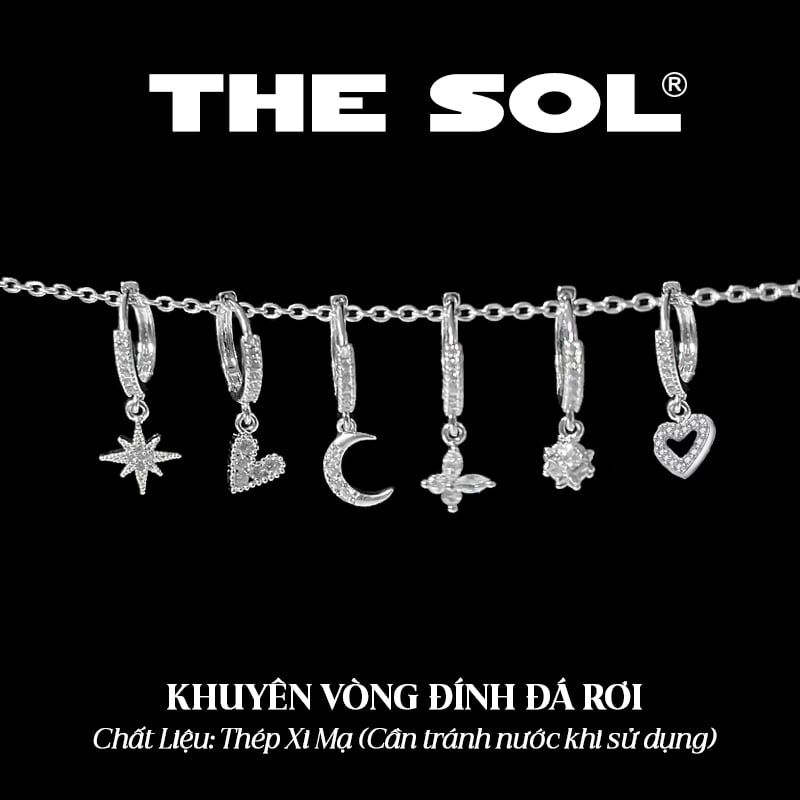  Khuyên Vòng Hợp Kim Đá Rơi The Heart - Mẫu 186 