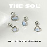  Khuyên Tai Thép Xi Mạ The Opal - Mẫu 122,123,124,125 