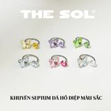  Khuyên Tai Titan SEPTUM Đá Hồ Điệp Màu Sắc 