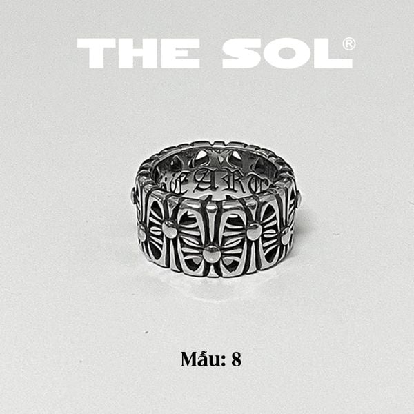  Nhẫn Titan Unisex Ancient Cross - Mẫu 8 