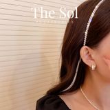  Cài Tóc Hàn Quốc Triple Diamond Lines 