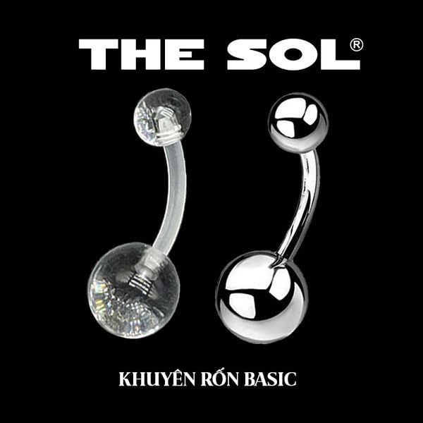  Khuyên Rốn Titan Unisex Basic Tròn 
