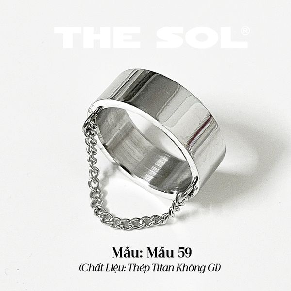  Nhẫn Titan Unisex Chain Basic - Mẫu 59 