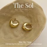  Bông Tai Hàn Quốc Oval Hoops 