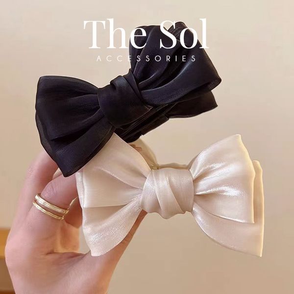 Kẹp Tóc Càng Cua Satin Bow 